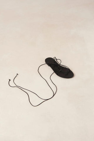 Tulip Leather Sandals | Black