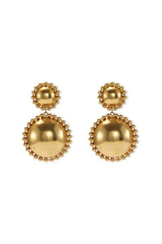 Lucia Dome Drop Earrings | Gold