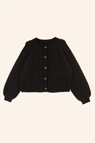 Quincy Cardigan Jumper | Black