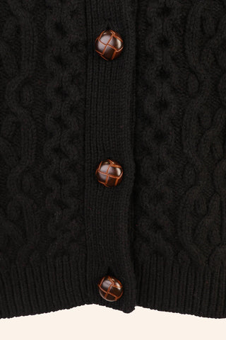 Quincy Cardigan Jumper | Black