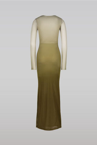 Gradient Mesh Dress | Olive